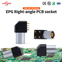 Konektor Soket Dorong-Tarik Bundar Perak OEM Linkhive Seri B EPG 2-10 Pin untuk Sambungan Kabel