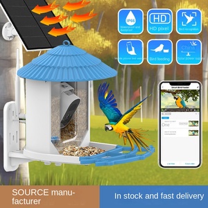 Caméra d'alimentation d'oiseaux WiFi AI extérieure Identifier les espèces d'oiseaux Capture automatique Vidéos Caméra solaire intelligente <span class=keywords><strong>mangeoire</strong></span> d'oiseaux - Product Image 3