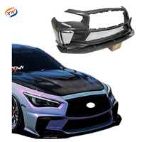 Pare-chocs en fibre de carbone nid d'abeille, style Peak, pour kit carrosserie Infiniti Q50