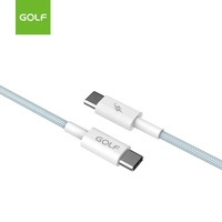Kabel USB nilon kepang cepat, portabel kualitas tinggi 1m 65W pengisian daya Cepat Tipe C ke Tipe C untuk ponsel