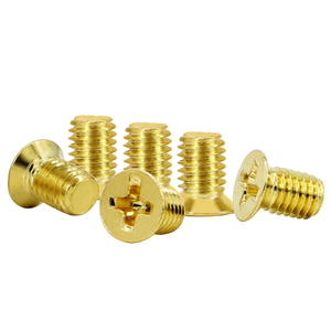 Viti a <span class=keywords><strong>testa</strong></span> piatta Phillips in acciaio al carbonio con finitura dorata M4 <span class=keywords><strong>M5</strong></span>, bulloni svasati a croce per ferramenta per mobili - Product Image 2