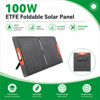 Panneau solaire pliable 100W 18V 36V mono ETFE portable pour camping en extérieur, directement de l'usine (États-Unis/UE), pour les fabricants