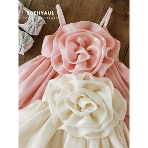 YOEHYAUL LX0285 Grand 3D Coton Doublé Fille Enfant Pageant Robe De Soirée Élégant Enfant Strapper Princesse Robe Âge 8 - Product Image 3