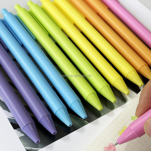 6Pcs Có Thể Thu Vào Gel Bút Mùa Xuân Màu Sắc Tươi Sáng Mực Nhanh Chóng Làm Khô Có Thể Thu Vào Dễ Thương Bút Tốt Nib 0.5 Mm Mịn Bằng Văn Phòng Phẩm - Product Image 6