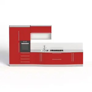 赤いアンティークキッチンキャビネットキッチン収納ホルダーとキッチンアイランドライトグローブ