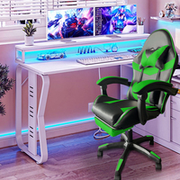 Chaise de jeu ergonomique en cuir réglable avec poignée blanche et noire, fournisseur Chine, prix bas