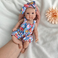 Poupées Reborn en Silicone Plein Corps de 6 et 8 Pouces, Micro Réalistes, Poids Réel, Douces au Toucher, Sûres pour le Bain, Cadeau de Noël, Vente en Gros