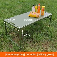 Table pliante d'extérieur, table tactique hydraulique semi-automatique, portable pour les voyages en voiture, équipement de camping, table de pique-nique