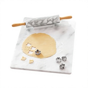 Tabla de amasar y rodillo de mármol blanco de calidad superior, utensilios de cocina Chakla Belan con forma rectangular - Product Image 1