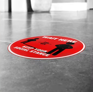 Custom Removable Large Size Self Adhesive PVC/PET Logo Floor Sticker for Promotional Outdoor Indoor Advertising Use