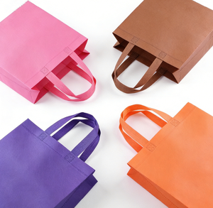 250 pièces/paquet, 13,8x9,8x3,9 pouces, sac de shopping promotionnel durable réutilisable en tissu non tissé laminé, grande taille, poignées épaisses - Product Image 4