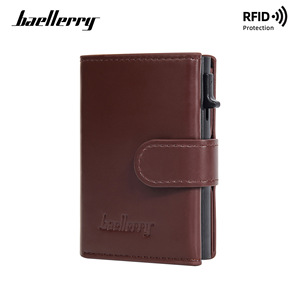Baellerry Men's Card Holder 4 Inch Multi-card Slot <b>RFID</b> Protection Credit Card <b>Wallet</b> - Product Image 5