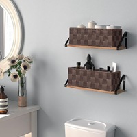 Paniers de rangement tissés en nylon pour l'organisation de paniers cubiques Conteneur Boîtes de rangement assorties pour garde-manger Étagères de bureau Salle multimédia
