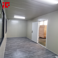 Mini maison-chalet conteneur de luxe de 20 pieds sur mesure de 16 pieds Maison moderne mobile préfabriquée en acier léger Petite maison villa en kit plat