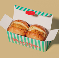 Fábrica biodegradable para llevar ir a la caja de hamburguesa de papel kraft de concha de almeja caja de embalaje de hamburguesa de papel