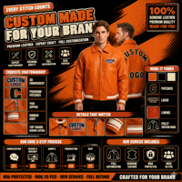 Abrigos Varsity Personalizados de Piel de Oveja, Talla Americana, Chaquetas de Cuero Genuino de Cordero Francés Natural de Alta Calidad, Soporte OEM
