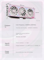 1GAME 5060 Ultra Z 0C 12G New Desktop PCIe 5.0 GPU Cooling Fan Graphics Card 4nm 2280MHz Core Clock 7000MHz Memory Clock GDDR7