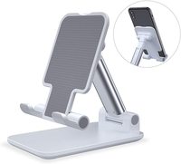 Support de téléphone portable et tablette en alliage d'aluminium, réglable en angle, rotation à 360 degrés, pliable et portable pour bureau