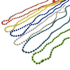 6Mm 33 "Multi-Kleuren Kettingen Bundel Plastic Metallic Party Throw Kralen Ketting Metallic Kleuren Mardi Gras Kralen - Product Image 6
