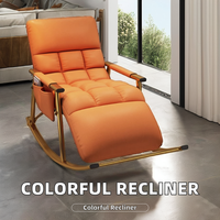 Fauteuil à Bascule Moderne pour Salon et Détente, Confortable avec Structure Métallique, Vente en Gros de Meubles de Chambre - Chaise Longue Pliante