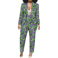 Ensembles de costumes pour femmes 2026 : Blazer et pantalon imprimés fleuris, tenues de bureau élégantes, ensembles de pantalons africains tendance pour femmes