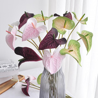 Kunstmatige EVA Anthurium Foam Bloemen Woonkamer Decoratie Kunstmatige Palm Bloem Bruiloft Decoratie Bloemstuk Accessoires