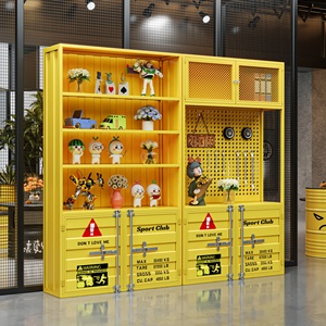 Meuble de rangement tendance en fer de style industriel, écologique, pour exposition de figurines <span class=keywords><strong>Lego</strong></span> et échantillons en boutique branchée - Vente flash - Product Image 2