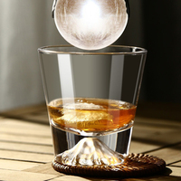 Verres à whisky, vodka et martini Hxglass de style japonais avec logo, verre à glace en forme d'iceberg, verre dégradé