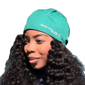 Ocean Wave Print <b>Scrub</b> Cap with Adjustable Tie <b>Back</b> - Breathable Cotton Surgical Hat for Doctors & Nurses - Wholesale Custom - Product Image 6