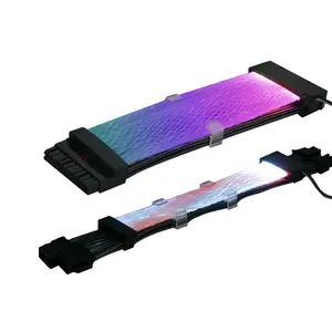 Psu Extention Kabel Kit Rgb, 5V M/B Mod Verlichting Strimer Regenboog Effect, atx 24Pin + Pci-E (6 + 2)8Pin, Pc Case Decoratie