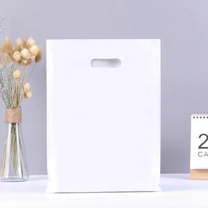 Vente en gros Sac à provisions avec poignée en plastique personnalisé avec logo personnalisé Sacs en plastique HDPE avec poignée de votre logo - Product Image 4