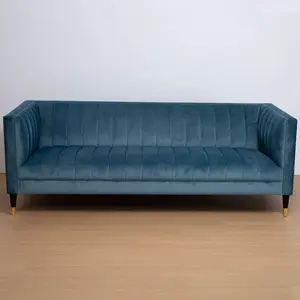 New Design Velour Sofa Set 1 2 3 Seater Backrest Couch For Living Room