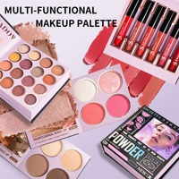 Coffret Maquillage Quatre Couches - Palette Fards à Paupières 30 Couleurs, Rouge à Lèvres Scintillant et Mat, Blush - Ensemble Multifonctionnel Tout-en-un