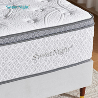 Matelas de qualité hôtelière en mousse à mémoire de forme, matelas orthopédique à ressorts ensachés, matelas enroulable de taille king size, vente en gros en Chine