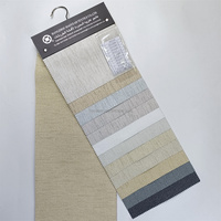 Tissu de rideau occultant intégral 100 % polyester, aspect lin, 250 GSM, pour salon de luxe
