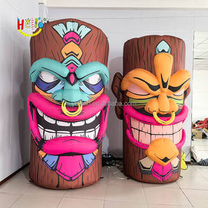 Hawaiian Solar Garden Tiki Estatua Inflable Luau Decoración al aire libre - Product Image 6