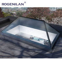 Rogenilan étanche double verre feuilleté profilé en aluminium toit pyramidal lucarne fixe standard australien
