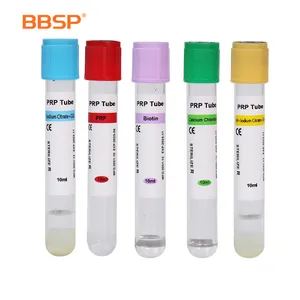 Factory Price Medical Supply Disposable Vacuum Blood Collection Tube Prp Kit Tube for Hair Repair with CE 10ml