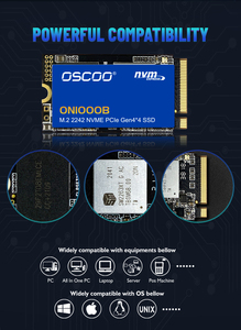 Ổ cứng SSD NVMe Gen4 PCIe M.2 2242 PCIe 4.0X4 OSCOO 2TB mới, giá rẻ, dành cho máy tính để bàn và laptop PS5 - Product Image 4