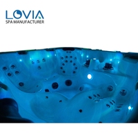 Bain à remous chauffé LOVIA Garden Design, bain à remous extérieur Balboa Yacuzzi, spa pour 5 personnes, baignoires et spas