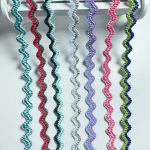 Cinta de Raso Colorida de 8 mm, Cinta de Encaje en Zig Zag, Ribete de Raso para Vestidos y Bolsos - Product Image 2