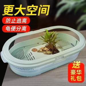 Tanque de cría de tortuga brasileña pequeña, jaula de tortuga de paisaje ecológico para el hogar para Villa, terraza solar, accesorio para acuario - Product Image 4