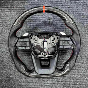 Volante de Fibra de Carbono Forjado en Madera Compatible con Toyota Vellfire ANH20 GR300 LC200 Vellfire Sienna Venza Hilux Fortuner - Product Image 3