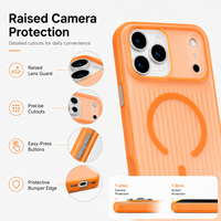 Coque de téléphone antichoc en TPU couleur unie anti-traces de doigts avec rayures verticales pour OEM 15/16/17 Pro Max/18/18 Fold, compatible charge sans fil