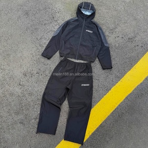 Windbreaker Jogging Suit Pullover Zipper Nylon <b>Jackets</b> and Nylon <b>Track</b> Pants Set <b>Men</b> Sweatsuit Lightweight Windbreaker Tracksuit - Product Image 1