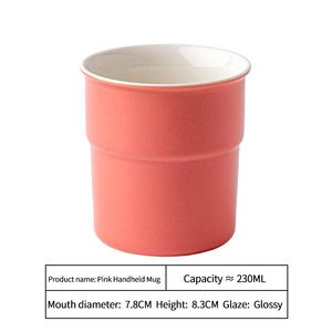 Mug à café en céramique mate minimaliste empilable à paroi simple Tasse à thé pour la maison et le bureau - Product Image 3