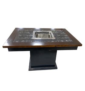 Yawei Không Khói Nâng Lẩu Bảng Nhà Hàng Bảng Gỗ Rắn Inlay Trong Đá Cẩm Thạch Lẩu Bảng - Product Image 3