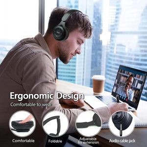 Factory Wholesale Head Mounted Earphones Head Mounted Foldable Gaming Sports Earphones Storage Card Slot - Product Image 4