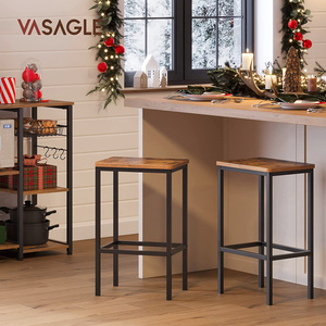 <span class=keywords><strong>VASAGLE</strong></span> - Silla Alta de Metal Industrial para Bar, Taburete de Barra para Cocina y Restaurante, Venta al por Mayor - Product Image 1