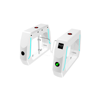 Barrière pivotante robuste en acier inoxydable 304 avec vérification par empreinte digitale, tourniquet piétonnier pour le contrôle d'accès aux écoles